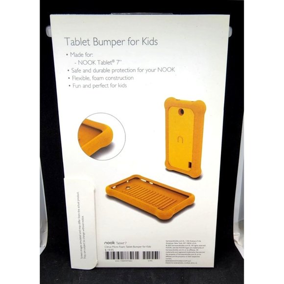 Nook Citrus (Orange) Micro Foam Bumper Kids Case for 7" Nook Tablet NEW in BOX - Picture 3 of 8